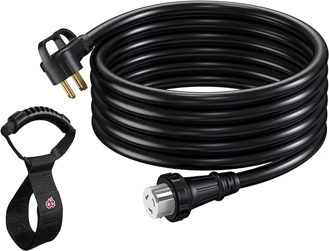 D 25ft Da 50 Amp Generator Cord, 50 Amp RV Power Cord 25 Feet, NEMA 14-50P to SS2-50R, 4 Prong 50Amp Generator Cord for 50A Power
