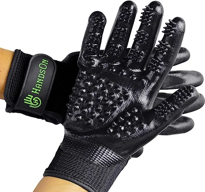 Handson Grooming Gloves - Medium / Black