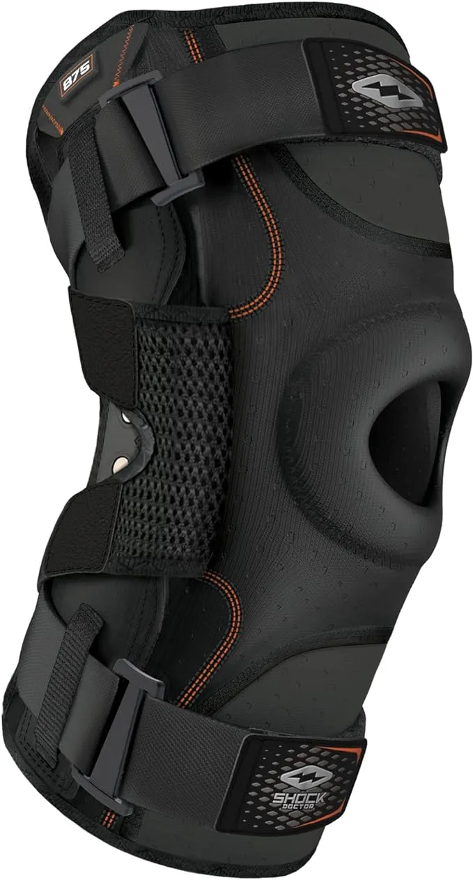 Shock Doctor Ultra Knee Support w/ Bilateral Hinges for Men &amp; Women, Large,Black