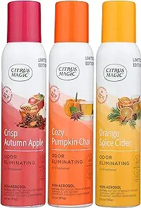 Citrus Magic Natural Odor Eliminating Air Freshener Spray, Assorted Fragrances, 3-Ounce, 3 Pack