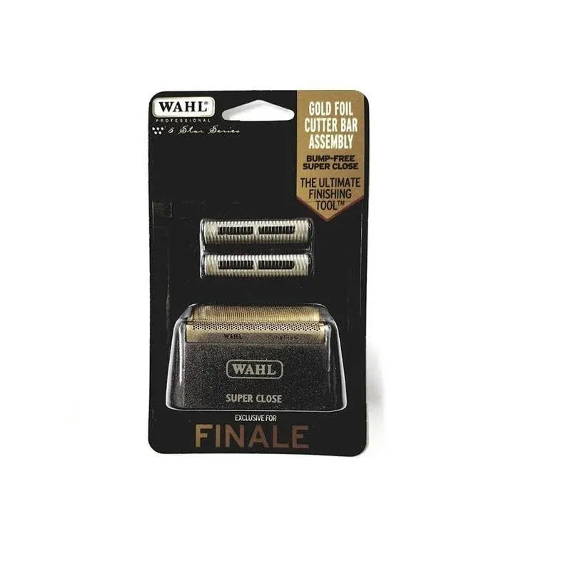 Wahl Professional 5 Star Series Finale Shaver Replacement Super Close Gold Foil & Cutter Bar Assembly, Hypo-Allergenic, Super Close, Bump Free Shaving for Professional Barbers and Stylists-Model 7043