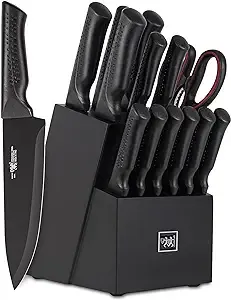 Hunter. Dual 15 Pcs Kitchen Knife Set with Block