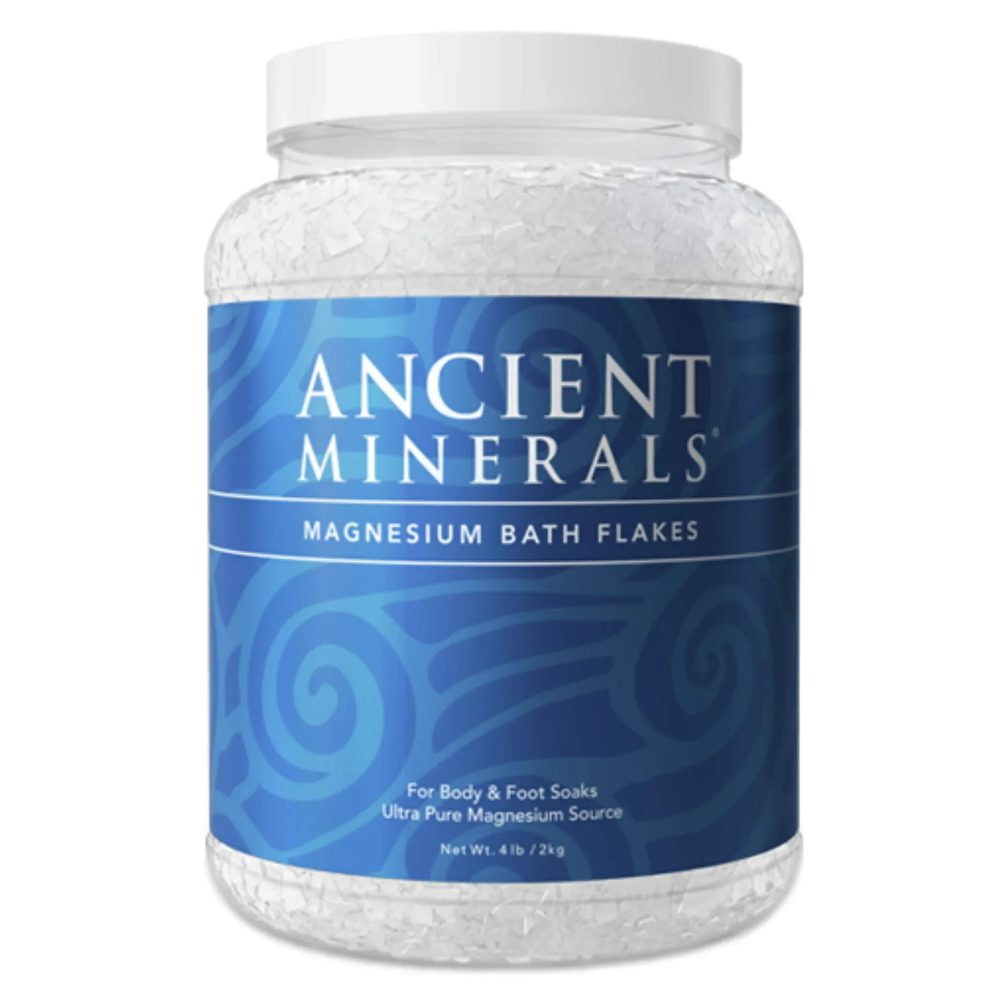 Ancient Minerals Magnesium Bath Flakes - Bathing Alternative to Epsom Salt - Soak in Natural Salts - High-Absorption Efficiency for Relaxation, Wellness & Muscle Relief (4 lb)