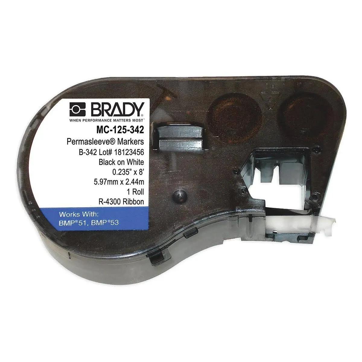 Brady M4C-125-342 PermaSleeve Heat Shrink Labels