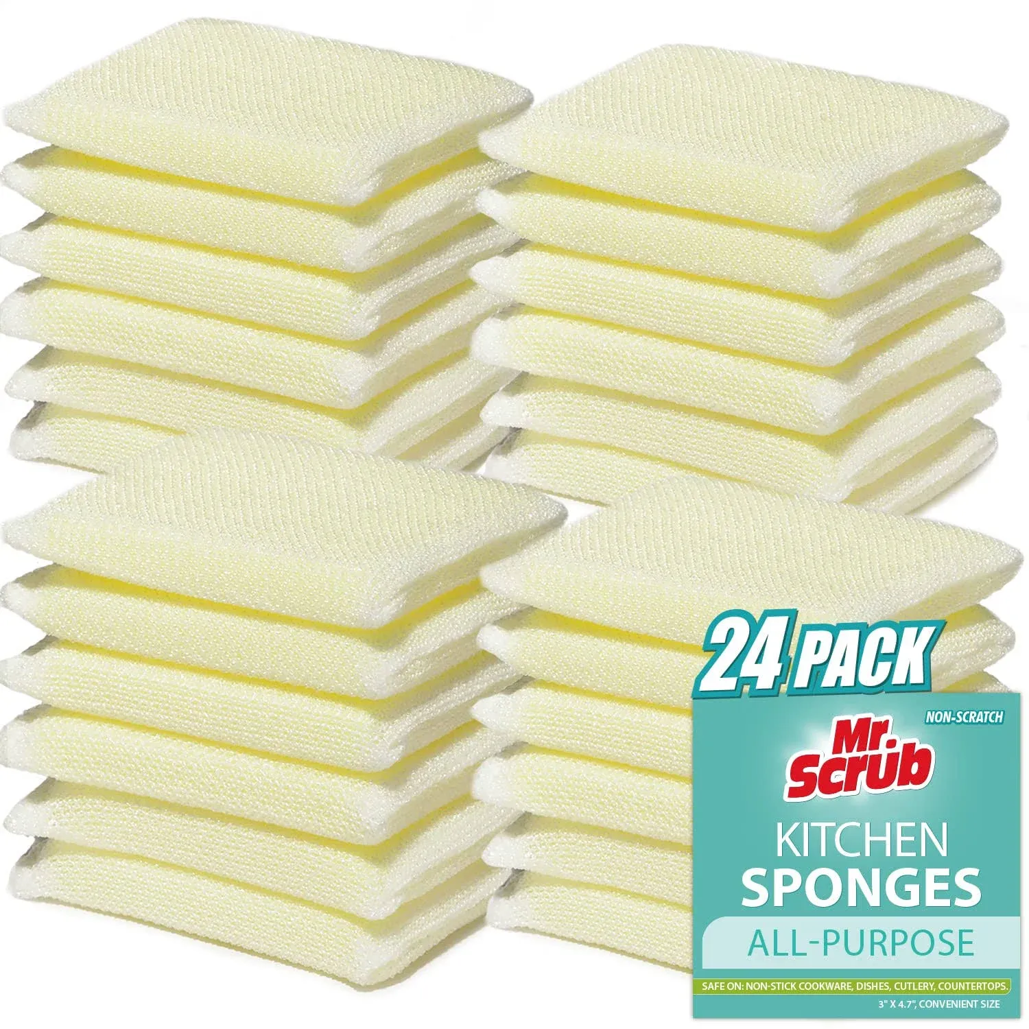 MR. ScRUB 24 Pads AllPurpose Sponges