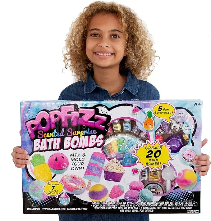 Bath Bomb Kit "POPFIZZ" BY Horizon makes 20 scented bombs surprises molds NEW