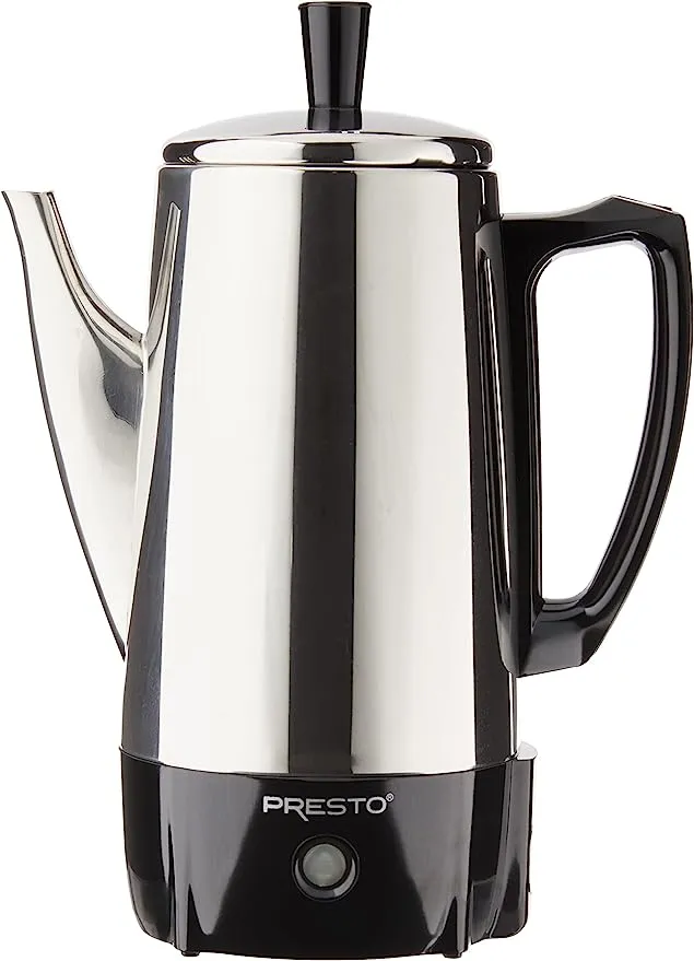 Presto 6-Cup Stainless Steel Coffee Maker, Silver
