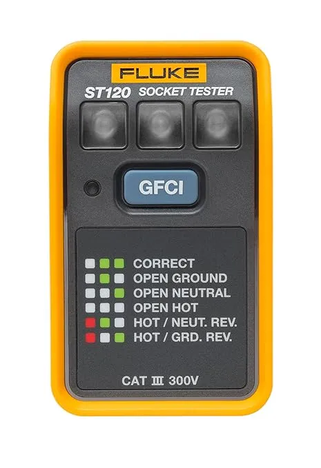Fluke ST120 GFCI Socket Tester Without Beeper