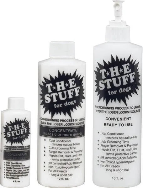 The Stuff Leave-In Dog Conditioner and Detangler Spray | 16oz Ready to Use | Perfect Solution for Managing Matted Dog Hair | Top Rated Dog Detangling and Dematting Spray