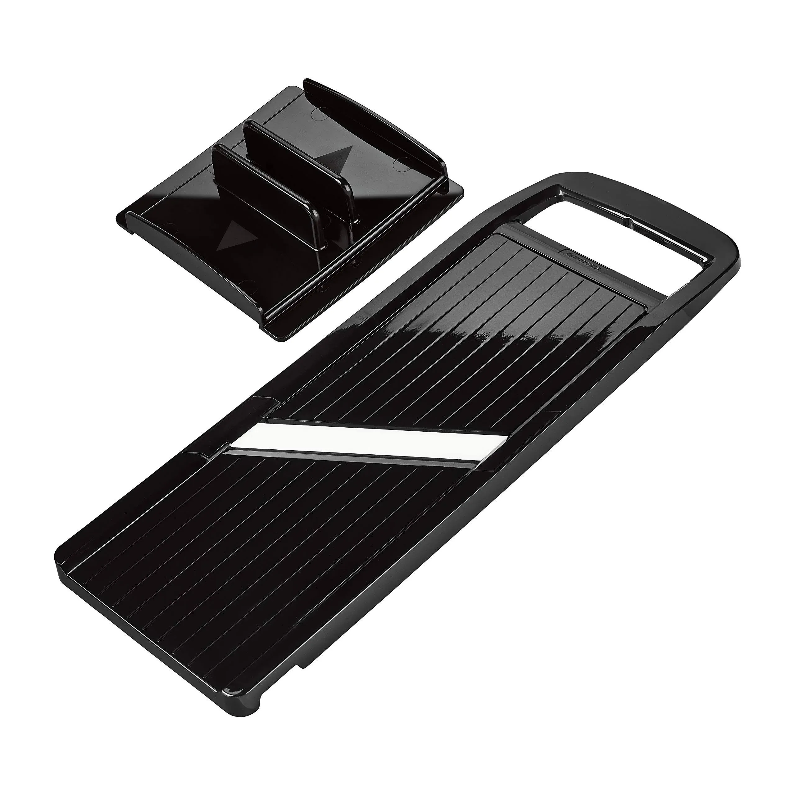 Kyocera Advanced Ceramics Adjustable Wide Slicer w/ Handguard, Black