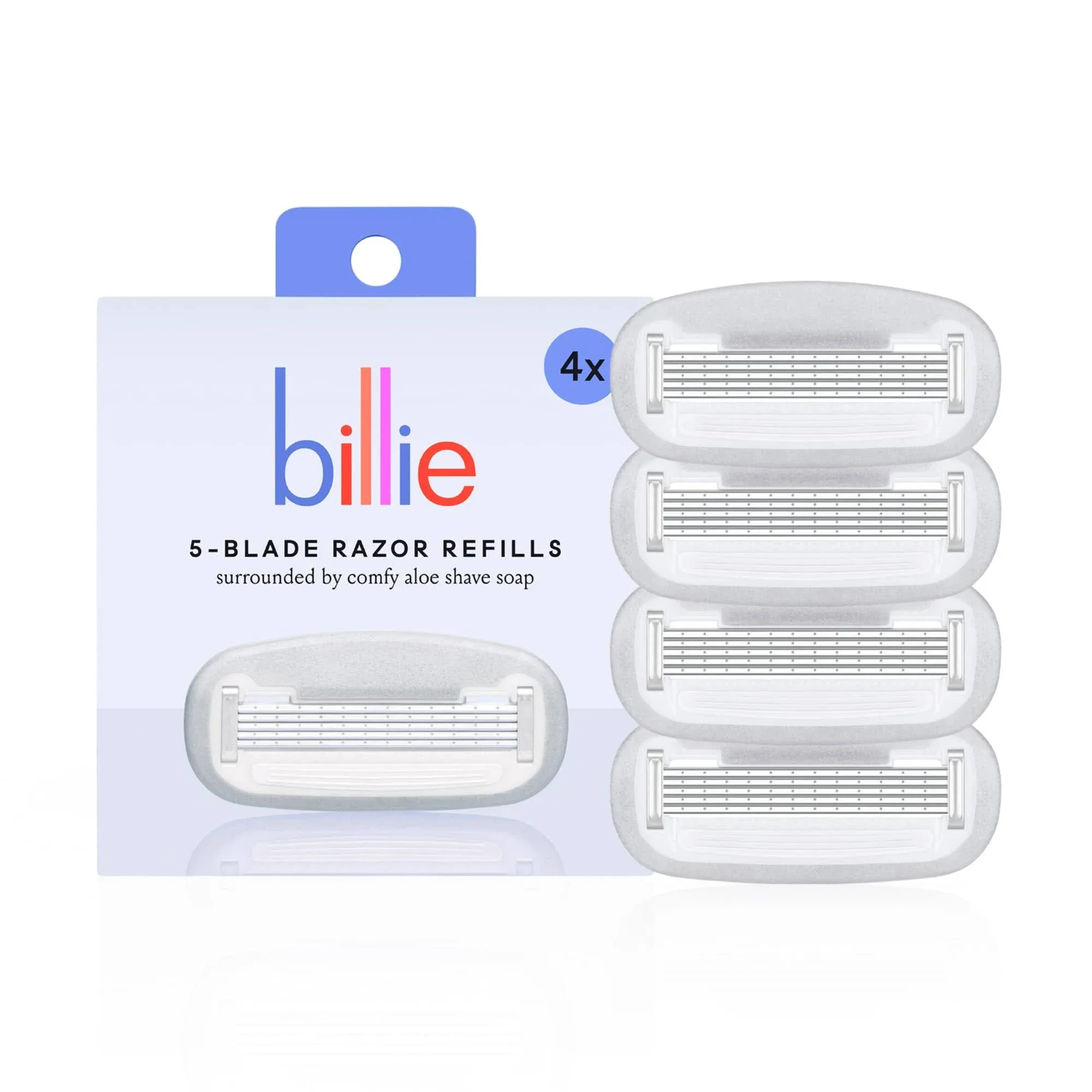 Billie Womens Razor Refill Blades 5-Blade Cartridges - 4 Count