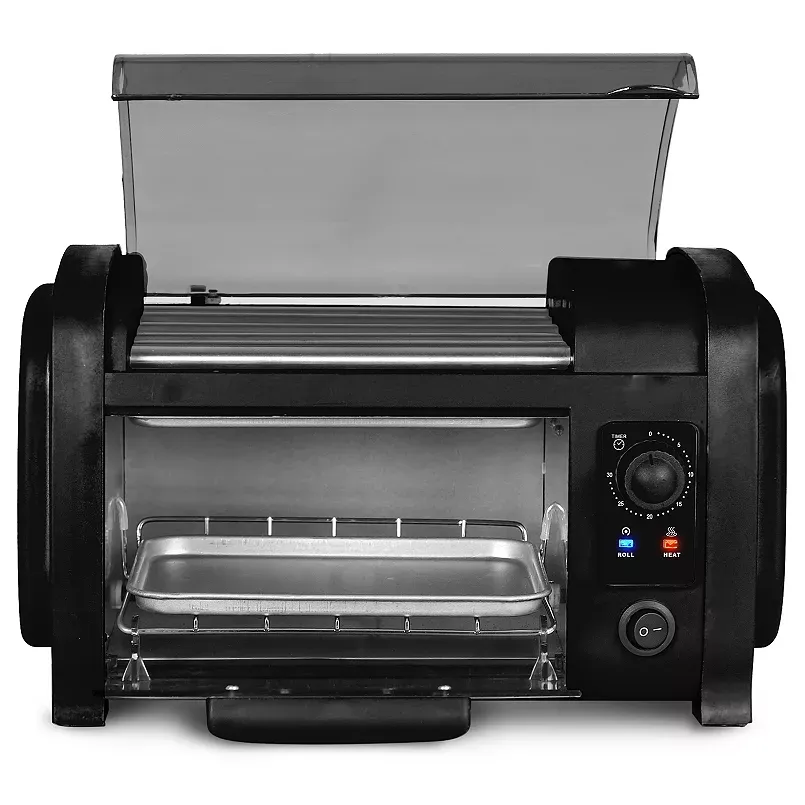 Elite Cuisine Hot Dog Roller / Toaster Oven, Black