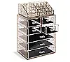 Sorbus Acrylic Makeup Organizer - Organization and Storage Case for Cosmetics Make Up & Jewelry - Big Clear Makeup Organizer for Vanity, Bathroom, College Dorm, Closet, Desk (3 Large, 4 Small Drawers)