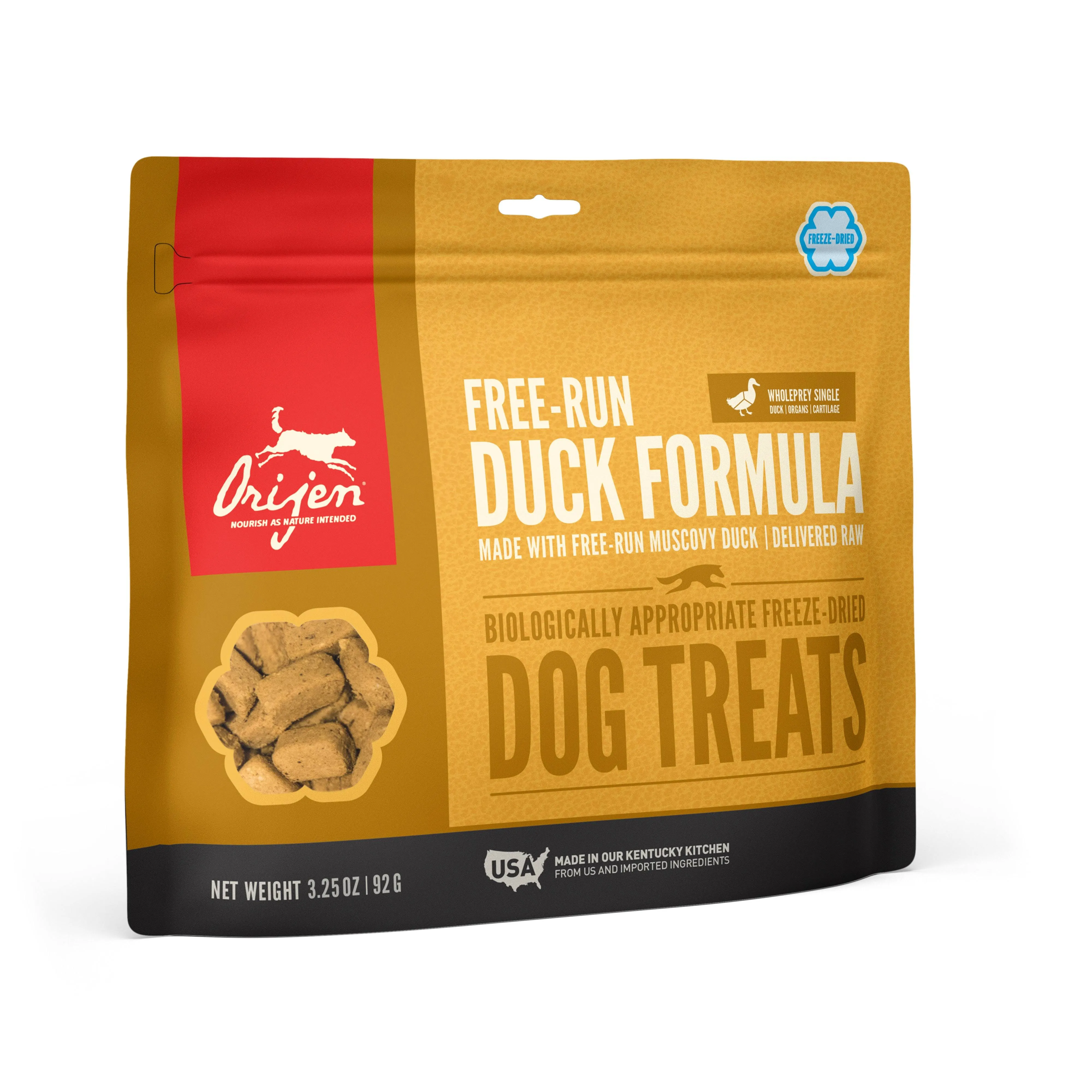 ORIJEN Freeze Dried Duck Recipe Dog Treats, 3.25oz