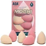 AOA Studio Collection Makeup Mochi Sponge Set Blender Latex Free and High Definition of 6 for Powder Cream Liquid Wonder