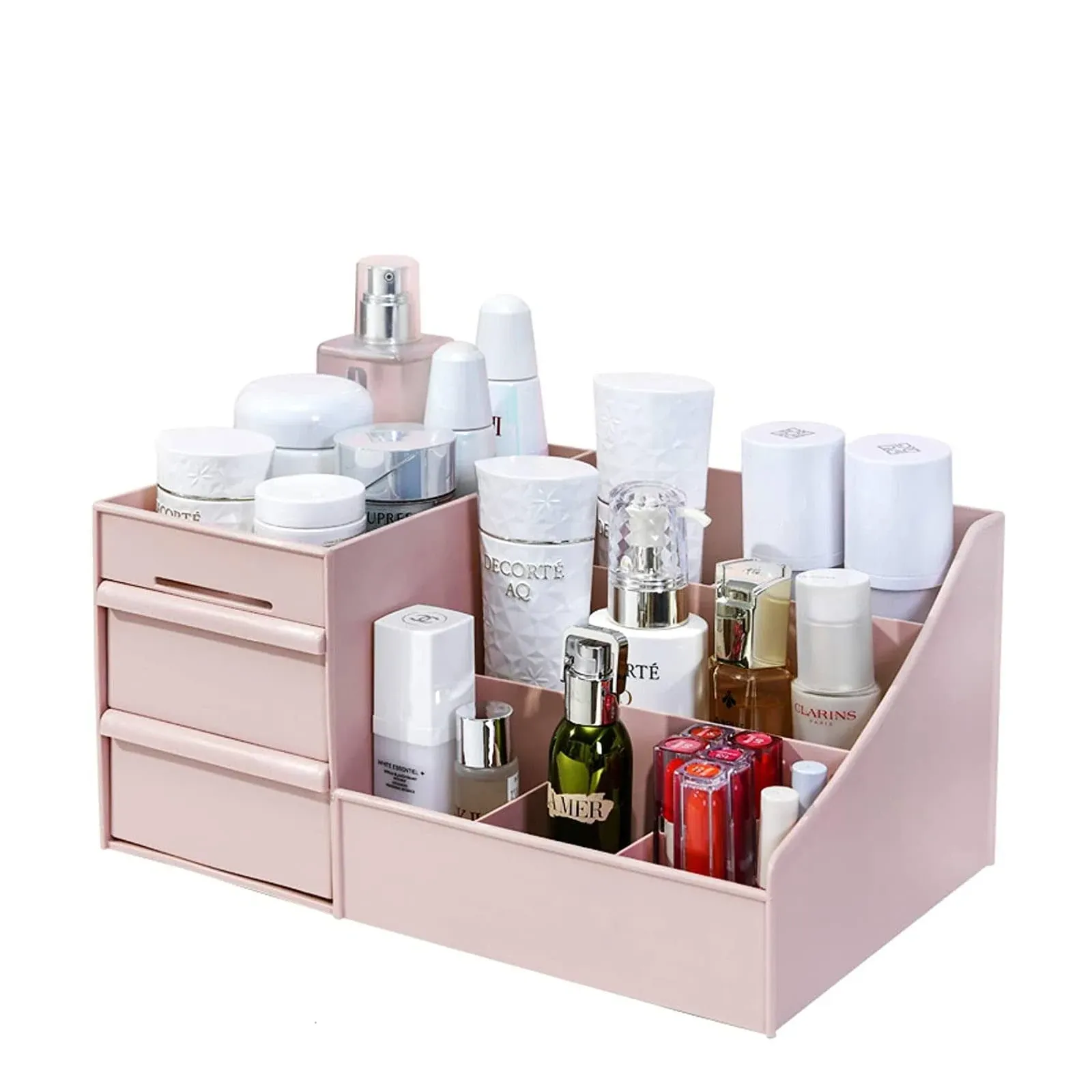 LtyTz Makeup Desk Organizer with Drawers - Countertop Bathroom Skincare Organizer ...