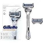 Gillette Skinguard Razor + 2 Blade Cartridges Refills