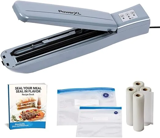 Maquina Selladora Al Vacio De Alimentos Duo Nutrisealer Con Bolsas Y Rollos ...