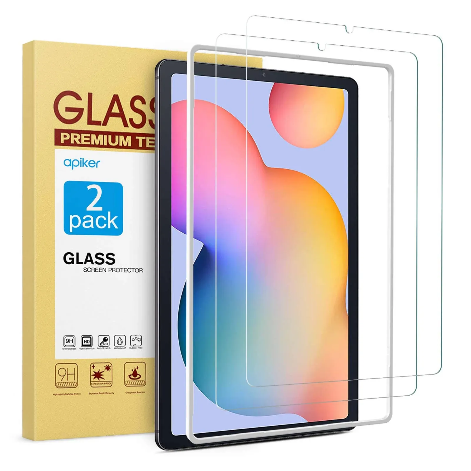 Apiker 2 Pack HD Tempered Glass Screen Protector Compatible with Samsung Galaxy ...