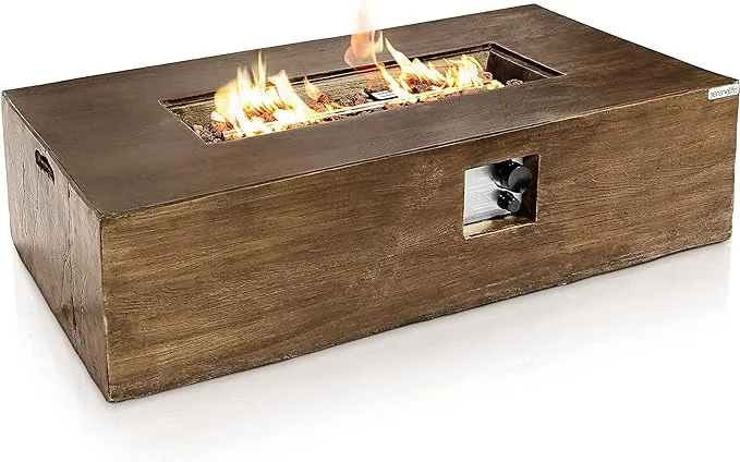 Outdoor Propane Fire Table Pit - 54 inch 50,000 BTU Outdoor, SereneLife SLCNX76