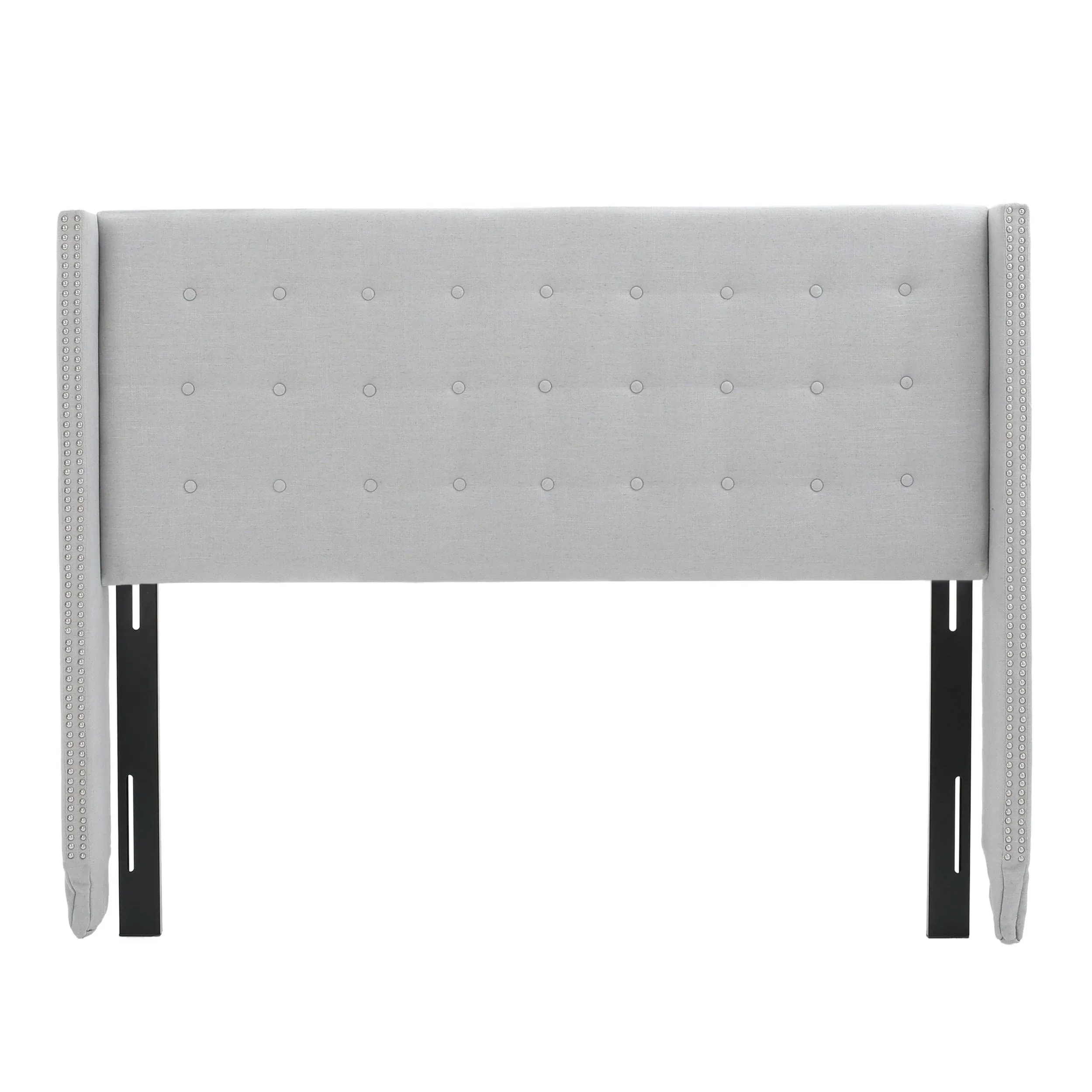 Josephine Fabric Full/ Queen Headboard Light Grey