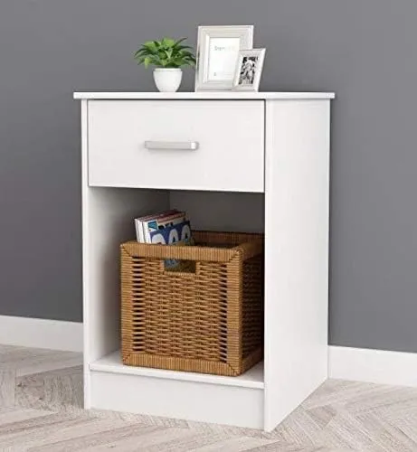 RAAMZO 2-Tier Nightstand End Table Side Table for Bedroom Home Office Bedside ...