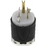 Pass And Seymour Plug Black And White 15 Amp 125V 2-Pole 3 Wire Extra Hard Use Spec Grade (PS5266X)