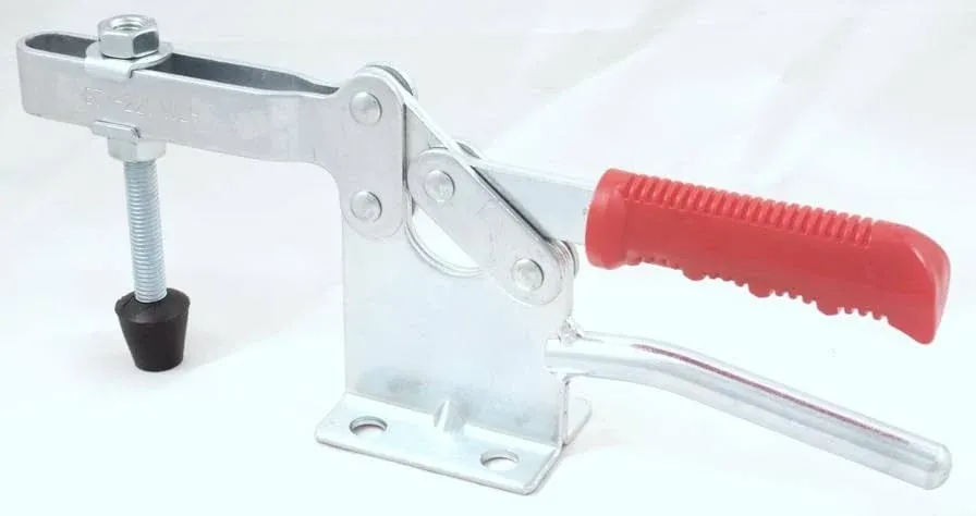 Horizontal Long Solid Bar Flanged Base Toggle Clamp 880 lbs Capacity