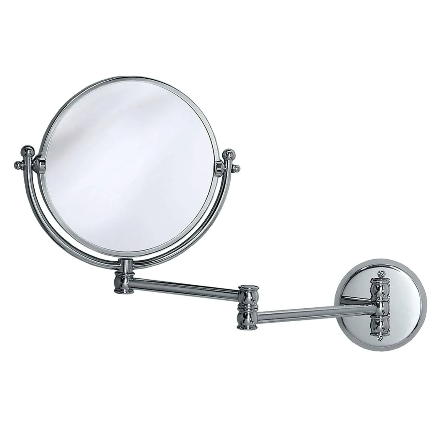Gatco 7-1/2" (191mm) Diameter Bathroom Mirror w/3x Magnification On One Side - Wall Mounted (Polished Brass)