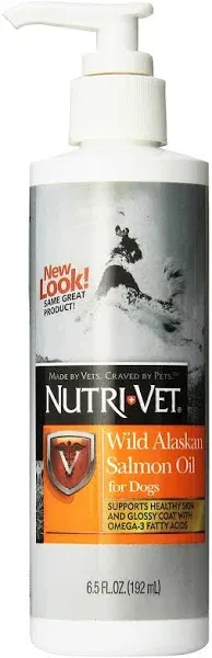 Nutri-Vet 6.5 oz Wild Alaskan Salmon Oil for Dogs