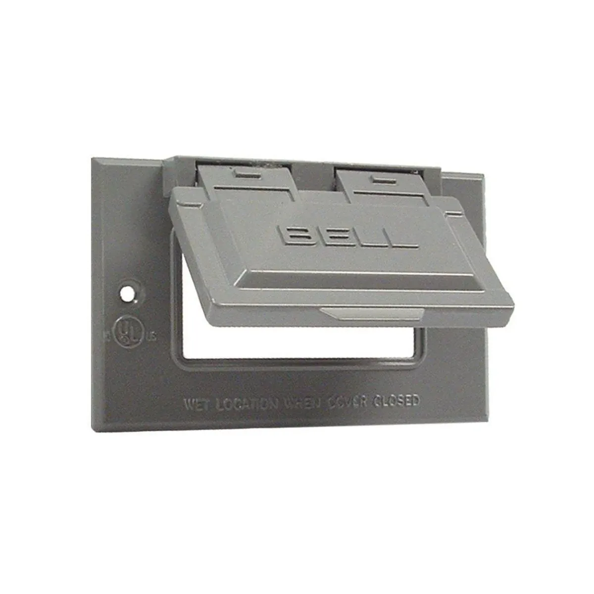 Hubbell-Bell 5101-5 Grey GFCI Horizontal Device Mount Single Gang Cover