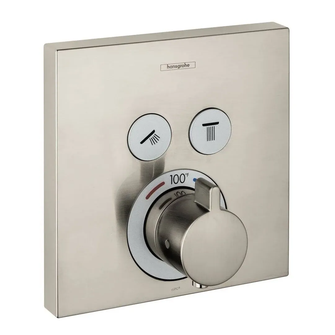 Hansgrohe 15763671 Matte Black ShowerSelect Modern Thermostatic Trim