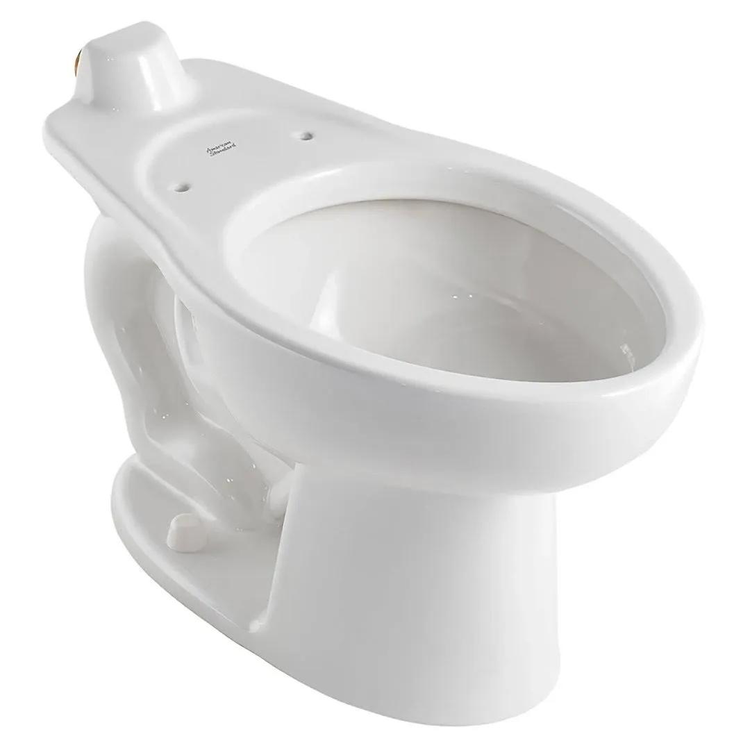 Madera FloWise 1.1 GPF/1.6 GPF Elongated Flush Valve Toilet Bowl Only in White with 16-1/2 in. High Back Spud