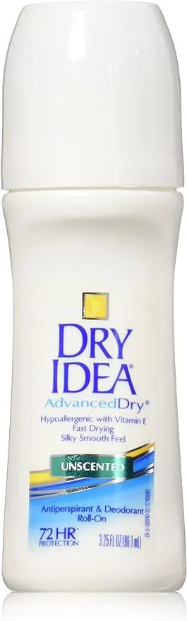 Dry Idea Anti-Perspirant Deodorant Roll-On Unscented 3.25 oz (Pack of 6)
