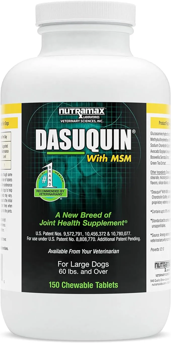 Dasuquin Chewable Tablets with MSM - Large Dogs - 150 Count
